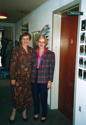 Inger Bech og Ingrid Jespersen. Foto 1992.